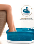 Conair Pedicure Foot Spa Bath with Heat reaching 104 Degrees, Massaging Foot Rollers, Soothing Bubbles, Pumice Stone and Nail Brush Included