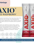 AXIO Regular Energy Drink Powder, Red Raspberry, 30 Packets, Instant Energy Powder, Energy Supplement in a Drink Mix, w/B Vitamins, DMAE, L-Theanine, Quercetin, Green Tea & Pine Bark Extract