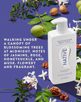 Native Moisturizing Body Wash Contains Naturally Derived Ingredients | For Women & Men, Sulfate, Paraben, & Dye Free Leaving Skin Soft and Hydrated | Night Jasmine & Walnut 18 oz