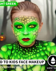 Go Ho Light Green Face Body Paint Stick,Water Based Washable Green Face Paint Stick,Non-toxic Full-coverage Cream Body Paint for Halloween Cosplay SFX Makeup,St Patricks Day Accessories