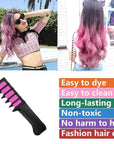 New Hair Chalk Comb Temporary Hair Color Dye for Girls Kids, Washable Hair Chalk for Girls Age 4 5 6 7 8 9 10-12 Birthday Christmas New Year Cosplay Hair DIY Party