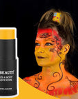 CCbeauty Yellow Face Paint Stick, Face Painting Kit, Full Coverage SFX Makeup Foundation, Professional Non-Toxic Body Paint for Halloween Costume Party, For SpongeBob SquarePants, Minions, Bees Makeup