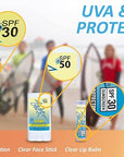Zinka Sunny Days Personal Pack - SPF 30/50 - UVA & UVB Sunscreen Protection for Face, Body, Lips - Water Resistant, Oil Free, No Parabens (Nosecoat, Lotion, Face Stick, Lip Balm)
