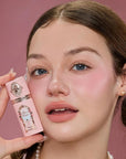 Flower Knows Strawberry Cupid All Day Glow Liquid Blush,Water- & Sweat-Resistant Blush for Cheeks,Blendable Dewy Finish with Hydrating Formula (01 Frosty Strawberry,0.25 Fl Oz)