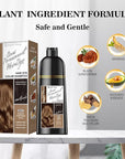 Natural Color Hair Dye Shampoo 3 IN 1, Instant Hair Coloring, Gray Coverage for Men & Women, Beard Dye Vegan Ammonia Free & Paraben-Free, Champú Para Canas Mujer & Hombre (GOLDEN BROWN)