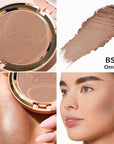 Oulac Matte Bronzer Powder Face Makeup with Mirror Cruelty-Free BS02