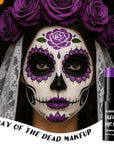 BOBISUKA Purple Face & Body Paint Stick Water-Based Washable Face Paint Makeup Stick for Halloween Witch, Zombie, Skull, Clown, Butterfly, Galaxy, Cosplay, SFX, Sports Eye Black & Costume Party