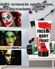 Blue Washable Face Paint 70ml , Water-Based Cream Body Paint for Smurfs, corpse bride SFX Makeup, Non-Toxic Face Body Paint for Halloween SFX Cosplay Makeup ,Costume Events,Party