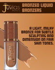 Juvia’s Place Bronzed Liquid Bronzer - Warm Pecan - Liquid Bronzer for Face w/Silky Blendable Texture - Buildable Coverage for Natural Contour & Dimension - Easy-to-Blend Patch-Proof Formula