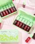 6-Color Korean Velvet Lip Tint Set - Waterproof, Lip