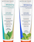 Himalaya Botanique Complete Care Whitening Toothpaste Variety Pack, Simply Mint and Simply Peppermint Flavors, Fluoride Free, for a Clean Mouth, Whiter Teeth and Fresh Breath, 5.29 oz, 2 Pack