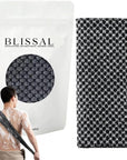 Blissal Exfoliating Shower Towel - Long Washcloth Back Body Scrubber for Men & Women (Black)