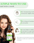 Rosemary & Castor Hair Growth Oil – USDA Certified Organic Cold Pressed Blend Castor oil for Thicker, Fuller Hair, Soothe Itchy Scalp & Repair Damaged Hair – 4 fl oz