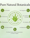 Aloderma Organic Aloe Vera Gel for Face & Body, 96% Pure Aloe Gel Made within 12 Hours of Harvest, Ideal for Skin, Scalp, & Hair Hydration, Calming Moisturizer for Soothing After Sun Care, 7.05oz