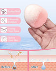 Manmihealth Silicone Handheld Manual Facial Cleansing Brush & Silicone Body Scrubber Shower Brush with Non-Slip Hand Strap Set 2 PCS, Deep Cleansing Face Body Scrubber with a Free Hook (Pink*2)
