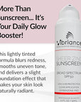 Vibriance Sheer Zinc Sunscreen - Tinted Sunscreen for Face SPF 50, Lightweight Facial Moisturizer with Niacinamide, Hyaluronic Acid - 1.7 fl oz