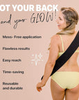 Self Tanner Back Applicator - Use With Self Tanner or Any Self Tan Product, Sunless Tanning Back Applicator, Back Lotion Applicator, Tanning Mitt for Back