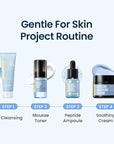 SURMEDIC AZULENE Soothing Trial Kit, Korean Skincare, Airplane-Friendly Travel Size Mini Set, Facitl Kit Gift for Women with Moisturizer, Cleanser, Toner, Ampoule, Cream