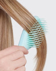 Tangle Teezer Fine & Fragile Ultimate Detangler Brush, Detangles & Reduces Breakage, Travel-Size Mini Hair Brush, Mint