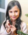 MSDADA New Hair Chalk Comb Temporary Hair Color Dye for Girls Kids with Light Color Hair, Washable Hair Chalk for Girls Age 4 5 6 7 8 9 10 Birthday Cosplay DIY, Christmas,New Year (Black)