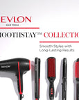 REVLON SmoothStay Coconut Oil Infused Hair Straightener - Flat Iron Hair Straightener for Sleek Straight Hairstyles, Enhanced Shine and Moisture (1 in)