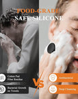 VWMYQ Silicone Face Scrubber for Men, Gentle Exfoliator Pad & Massager, Facial Cleansing Brush Silicone Face Wash Brush Removes Dead & Dry Skin
