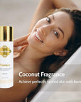 Fake Bake Flawless Coconut Sunless Tanning Serum with Hyaluronic Acid Lightweight Illuminating Face & Body Gradual Self Tanner - Hydrating & Rejuvenating Skin Care for Women & Men - 5 oz