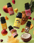 ARVIDSSON Fruits Essential Oils Set, Natural Fruity Fragrance Oil for Candle & Soap Making - Sweet Orange, Pineapple, Coconut, Cranberry, Peach, Strawberry, Aromatherapy Diffuser Oils Gift Set
