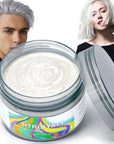 Temporary White Hair Color Wax,Natural Hair Spray Color Washable For Kids Women Men For Dark Light Hair Hairstyle Cosplay Halloween Party Christmas Diy Hairstyle