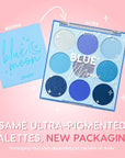 ColourPop Blue Moon Eyeshadow Palette - Monochromatic Blue Shadow Palette with Matte, Metallic and Duochrome Finishes - High-Pigment Eye Makeup with a Long-Wearing Formula (0.3 oz)