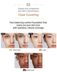 JUNG SAEM MOOL Essential Skin Nuder Cushion 32N Walnut 0.49 Fl Oz, No Refill, Natural Radiant Finish Cushion Foundation with Buildable Coverage, Lightweight Texture, Korean Foundation Makeup