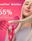 Wet Brush Speed Dry Hair Brush - Splatter (Color Wash) - Vented Design and Ultra Soft HeatFlex Bristles Are Blow Dry Safe With Ergonomic Handle Manages Tangle and Uncontrollable Hair - Pain-Free