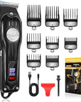 CIICII Hair Clippers for Men Professional, Cordless Barber Clippers for Hair Cutting (Rechargeable USB Adjustable Mens Hair Trimmer with 8 Metal Guards, 13Pcs Grooming Haircut Kit) for DIY Home Salon