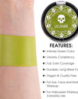 UCANBE Ogre Green Face Body Paint Makeup Foundation, Green Greasepaint for Christmas & St. Patrick's Day, Face Painting Kit for Halloween Monster Witch Goblin Shrek Hulk Gamora SFX Makeup & Costume