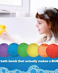 Kids Bath Bombs with Surprise Toys Inside (6 Pack) - Releases Color & Bubbles, Won’t Stain Tub, Moisturizing, Large Bubble Bomb, USA Made - Ideal Gift for Girls & Boys by Two Sisters