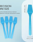 pana Brand Cosmetic Make Up Disposable Plastic 2.5Inch Spatulas Skin Care Facial Cream Mask Spatula (100 Pieces in a Container) (BLUE)