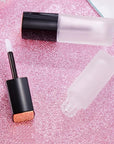 3 Pcs 5ml Frosted Glass Lip Gloss Tubes Refillable Square Lip Glaze Containers with Wands and Stoppers Mini Lip Balm Bottles Vials for DIY Makeup Travel