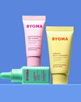 BYOMA So Clear Set - Barrier Repair Skincare Set for Acne Prone Skin - Creamy Jelly Cleanser, Clarifying Face Serum & & Gel-Cream Moisturizer - Unclogs Pores, Targets Blemishes - 30ml, 15ml, 15ml