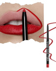 Runway Rogue Designer Liner Lip Pencil, Matte Classic True-Red Lip Liner Pencil and Lip Liner Sharpener, ‘Statement Piece’