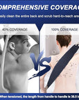 Exfoliating Back Scrubber for Shower, 38 Inches Long Back Exfoliator with Two Handles for Men and Women Acne, Double-Sided Bath Back Washer Body Cleaner to Scrub Your Skin