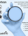 Mehron Makeup Paradise Makeup AQ Pro Size | Stage & Screen Performance, Face & Body Painting, Beauty, Cosplay, and Halloween | Water Activated Face Paint, Body Paint 1.4 oz (40 g) - Pastel Blue