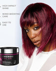 XMONDO Color Garnet Mask – Semi-Permanent Burgundy Dye with Bond Booster & Hyaluronic Acid, 8 oz