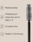 M. Asam MAGIC FINISH Waterproof Mascara Deep Black (0.41 Fl Oz), Mascara Volume and Length with Argan Oil, Easy Removal with 100.4 °F warm water, Vegan