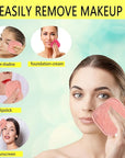 Makeup Remover Cloths for Face, Eye, Lips - Reusable Makeup Remover Pads Soft Microfiber Facial Cleansing Cloths 5 x 5 inch 6 Pack (Coral)