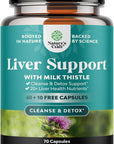 Liver Cleanse and Detox & Repair Formula - Herbal Liver Support Supplement with Milk Thistle Dandelion Root & Artichoke Extract for Liver Health - Silymarin Milk Thistle Liver Detox Capsules