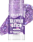Violet Face and Body Glitter Stick for Sparkling Makeup, Hair Glitter Accessories for Women, Highlighting Stick for Fairy Dust Makeup, Cheerful Face Glitter for Festive Parties and Carnivals