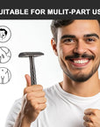 Single Blade Safety Razor for Men with Silicone Cover & 10 Blades Double Edge Safety Razor for Travel Metal Eco-Friendly Reusable Razor for Shaving (Matte Black)