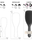 Tangle Teezer Large Ultimate Detangler Hairbrush for Wet & Dry Hair, Eliminates Knots & Reduces Breakage for Long, Thick, & Curly Hair Types, Black Gloss