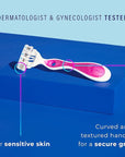 Schick Hydro Silk Ultimate Pubic Skin Protection, Disposable Razors for Women Sensitive Skin | Pubic Hair Razor for Women, Bikini Razor, Womens Razors Bikini Line, 3ct