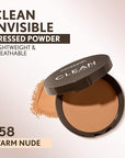 Covergirl Clean Invisible Pressed Powder, Lightweight, Breathable, Vegan Nude 158, 0.38oz